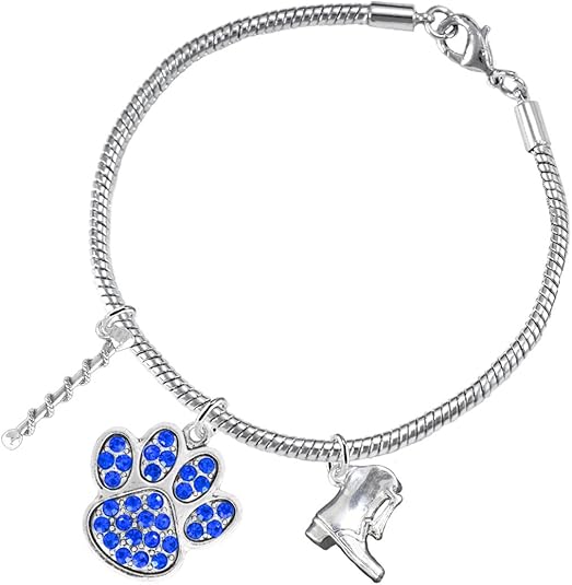 The, Majorette Jewelry Blue Crystal Paw Hypoallergenic Adjustable, Safe-Nickel, Lead Free