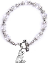 Navy, I Love My Sailor, Clear Crystal Bracelet Hypoallergenic, Safe-Nickel, Lead, Cadmium Free