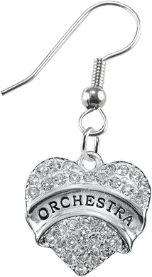 Orchestra Crystal Heart Hypoallergenic Safe Earring. Nickel, Lead & Cadmium Free
