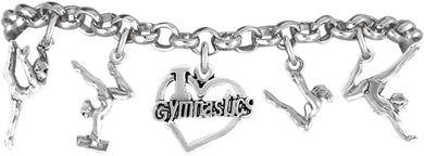 Gymnastic 5 Charm Bracelet Hypoallergenic, Safe-Nickel, Lead & Poisonous Cadmium Free!