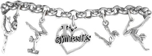 Gymnastic 5 Charm Bracelet Hypoallergenic, Safe-Nickel, Lead & Poisonous Cadmium Free!
