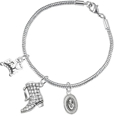 Drill Team Jewelry, Cute Looking 3 Charm Bracelet Hypoallergenic, Safe-Nickel, Lead, and Cadmium Free