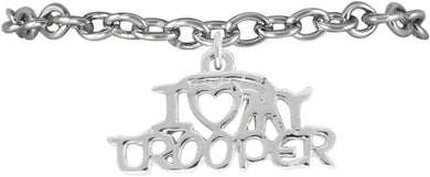 State Trooper I Love My Trooper Hypoallergenic Adjustable Bracelet Nickle, Lead Free