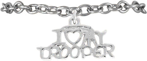 State Trooper I Love My Trooper Hypoallergenic Adjustable Bracelet Nickle, Lead Free