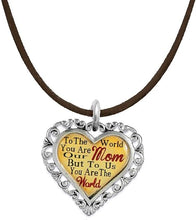 Mom Heart Charm Necklace Hypoallergenic, Adjustable, Safe, Nickel, Lead & Cadmium Free!