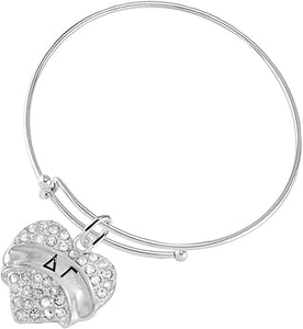 Delta Gamma- Licensed Sorority Jewelry Manufacturer, Hypoallergenic Safe Crystal Heart