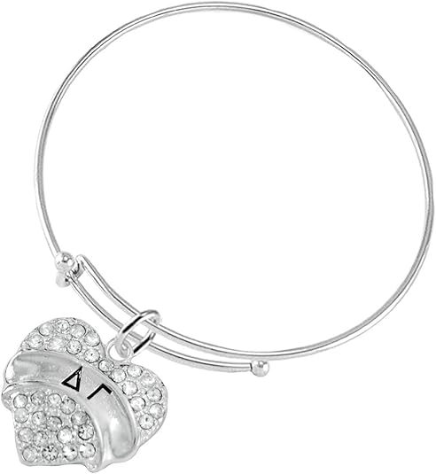 Delta Gamma- Licensed Sorority Jewelry Manufacturer, Hypoallergenic Safe Crystal Heart