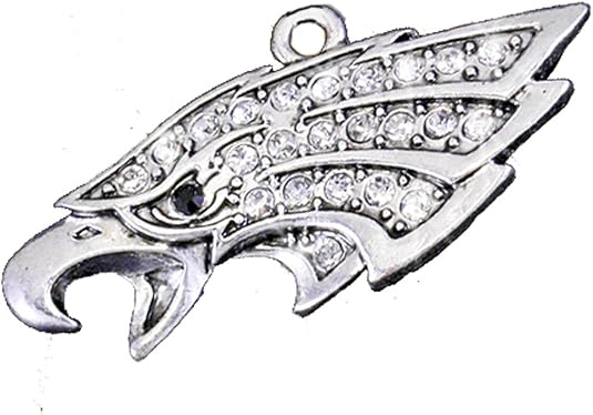 Patriotic Eagle, Genuine Crystall, Lead, Cadmium Free, Charm With Jump Ring Attached