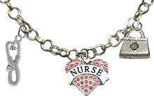 Nurse, RN, Adjustable Charm Necklace, Hypoallergenic, Safe-Nickel, Lead, Free