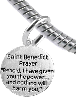 Saint Benedict Protective Charm, and Prayer, Protect Me from Harm, from Evil, from The Devil Adjustable. Bracelet Nickle, Lead Cadmium Free