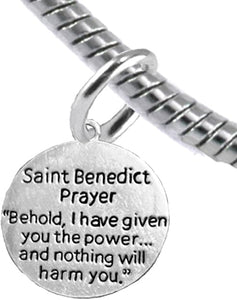 Saint Benedict Protective Charm, and Prayer, Protect Me from Harm, from Evil, from The Devil Adjustable. Bracelet Nickle, Lead Cadmium Free