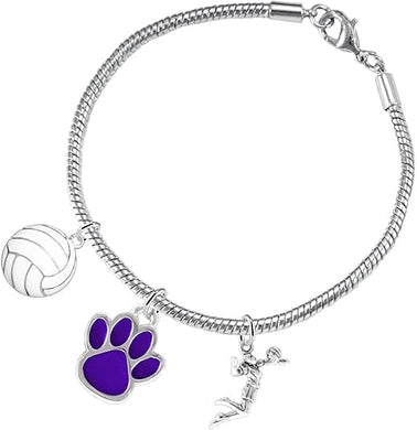 Purple Paw Volleyball, Adjustable, Safe-Hypoallergenic, Nickel, Lead Free