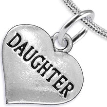 Daughter Heart Charm Necklace Hypoallergenic, Adjustable, Safe, Nickel, Lead & Cadmium Free!