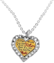 Sister Heart Charm Necklace Hypoallergenic, Adjustable, Safe, Nickel, Lead & Cadmium Free!