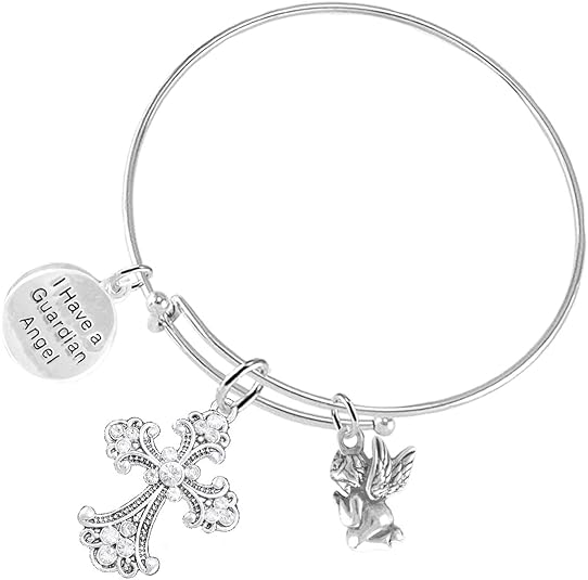 Christian 3 Charm Adjustable Bracelet Hypoallergenic, Safe-Nickel, Lead, Free