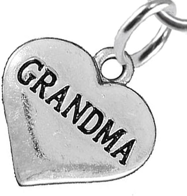 Grandma Heart Charm Fishhook Earring Hypoallergenic, Safe-Nickel, Lead & Cadmium Free!