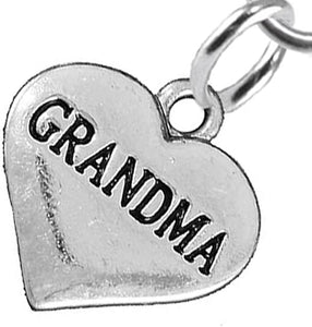 Grandma Heart Charm Fishhook Earring Hypoallergenic, Safe-Nickel, Lead & Cadmium Free!