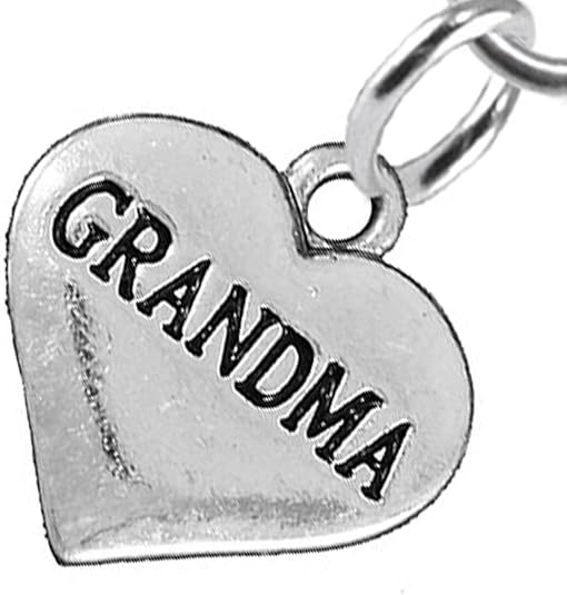 Grandma Heart Charm Fishhook Earring Hypoallergenic, Safe-Nickel, Lead & Cadmium Free!