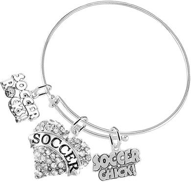 Soccer Rocks Soccer Chick Adjustable Bracelet, Safe-Hypoallergenic, Nickel, Lead & Cadmium Free!