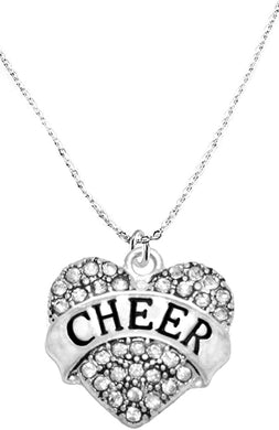Cheer Crystal Heart Necklace, Safe-Hypoallergenic, Nickel, Lead & Cadmium Free!
