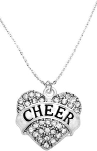 Cheer Crystal Heart Necklace, Safe-Hypoallergenic, Nickel, Lead & Cadmium Free!