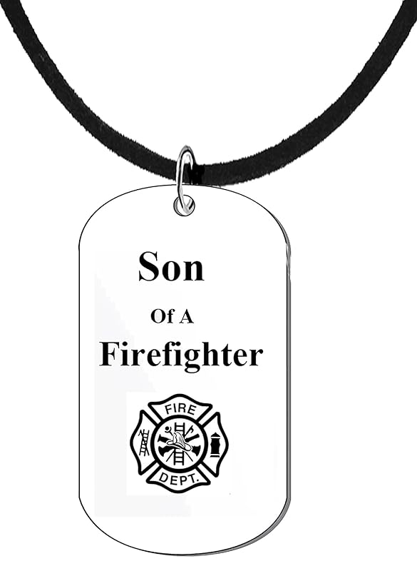 Son Of A Firefighter On A Genuine Black Suede Adjustable Necklace. What A Wonderful Gift For Yourself,Or Someone Special. As A Gift No Worry About What Size They Wear?