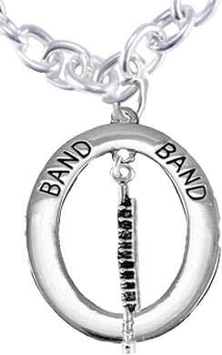 Band Flute Player Hypoallergenic Adjustable Necklace, Safe-Nickel, Lead Free