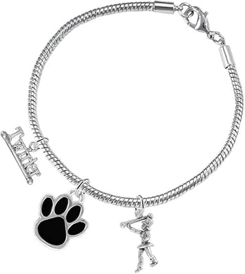 The, Majorette Jewelry Black Paw Hypoallergenic Adjustable, Safe-Nickel, Lead Free