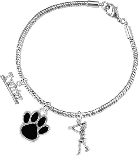 The, Majorette Jewelry Black Paw Hypoallergenic Adjustable, Safe-Nickel, Lead Free