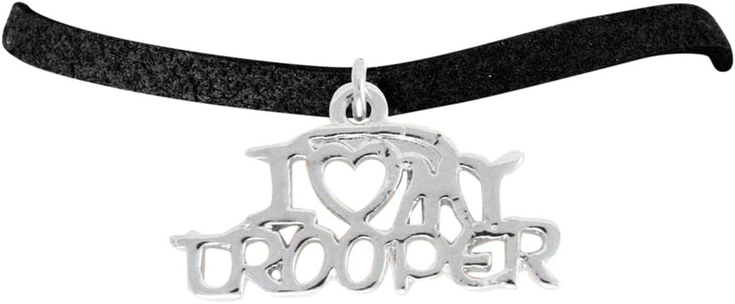 State Trooper I Love My Trooper Hypoallergenic Adjustable Bracelet Nickle, Lead Free