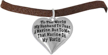 Marine Wife, My Husband is My World, Bracelet, Hypoallergenic, Safe- Nickel, Lead and Cadmium Free
