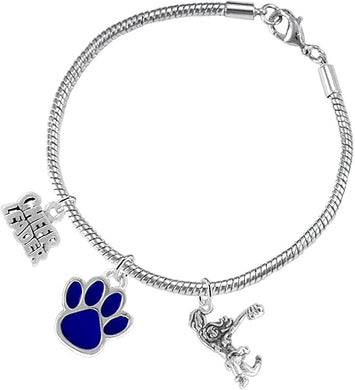 Blue Paw Cheer 3 Charm Bracelet Safe-Hypoallergenic, Nickel, Lead and Cadmium Free