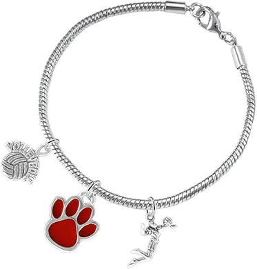 Red Paw Volleyball, Adjustable, Safe-Hypoallergenic, Nickel, Lead and Cadmium Free