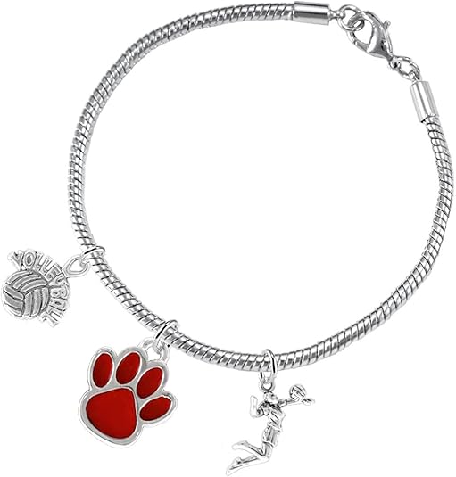 Red Paw Volleyball, Adjustable, Safe-Hypoallergenic, Nickel, Lead and Cadmium Free