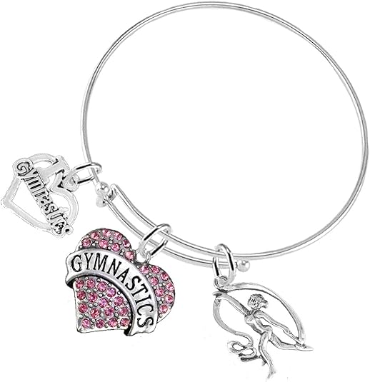 Gymnastic 3 Charm Adjustable Bracelet Hypoallergenic, Safe-Nickel, Lead & Cadmium Free! FREE SHIPPING!