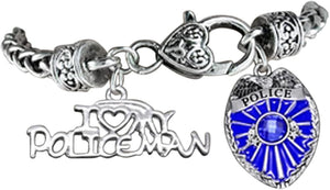 Policeman Keep My Husband Safe Policeman's Wife Hypoallergenic Adjustable Bracelet Nickle, Lead Free