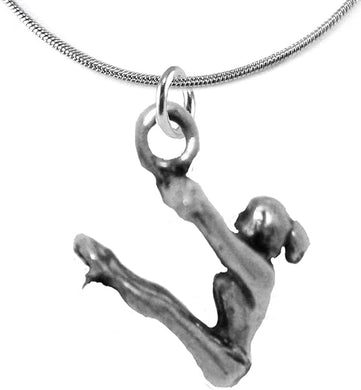 Gymnast Swinging On Bars Necklace Safe-Nickel, Lead & Cadmium Free!