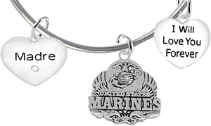Madre, I Will Love You Forever, Marine Hypoallergenic, Safe-Nickel Free, No Poisonous Lead Or Cadmium