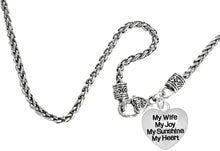 Message Jewelry, Message Jewelry, My Wife, My Joy, My Sunshine, My Heart, Adjustable Necklace, Hypoallergenic, Safe-Nickel, Lead, Free