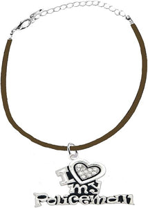 Policeman's, I Love My Policeman, Bracelet, Hypoallergenic, Safe-Nickel, Lead, Free