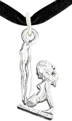 Gymnast On Balance Beam Necklace, Adjustable, Hypoallergenic, Nickel, Lead & Cadmium Free