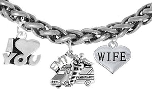 EMT, Wife Adjustable Necklace, Hypoallergenic, Safe-Nickel, Lead, Cadmium Free
