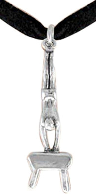 Gymnast Hand Stand On Vault Necklace, Adjustable, Hypoallergenic, Nickel, Lead & Cadmium Free!