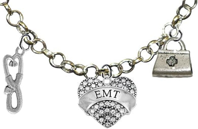 EMT, Adjustable Charm Necklace, Hypoallergenic, Safe-Nickel, Lead, Free