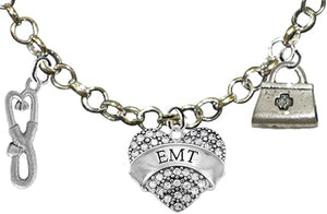 EMT, Adjustable Charm Necklace, Hypoallergenic, Safe-Nickel, Lead, Free