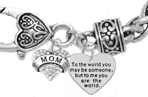 Mother's Day Jewelry, Mom, Jewelry, Grandma Jewelry Mom to The World You... Bracelet, Hypoallergenic, Safe-Nickel, Lead, Free