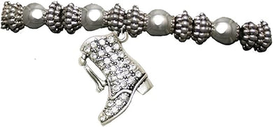 Drill Boot Crystal Bracelet, Safe-Nickel, Lead & Cadmium Free!