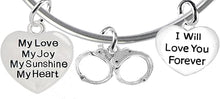 Policeman, Deputy Sheriff, My Love, My Joy, My Sunshine, I Will Love You Forever, Hypoallergenic Adjustable Nickle, Lead Free