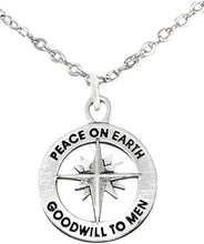 Christmas, Exclusive, Peace On Earth, Good Will... Hypoallergenic Adjustable Necklace, Safe-Nickel, Lead, Cadmium Free