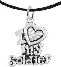 Army, I Love My Soldier, Adjustable Necklace Hypoallergenic, Safe-Nickel, Lead, Cadmium Free